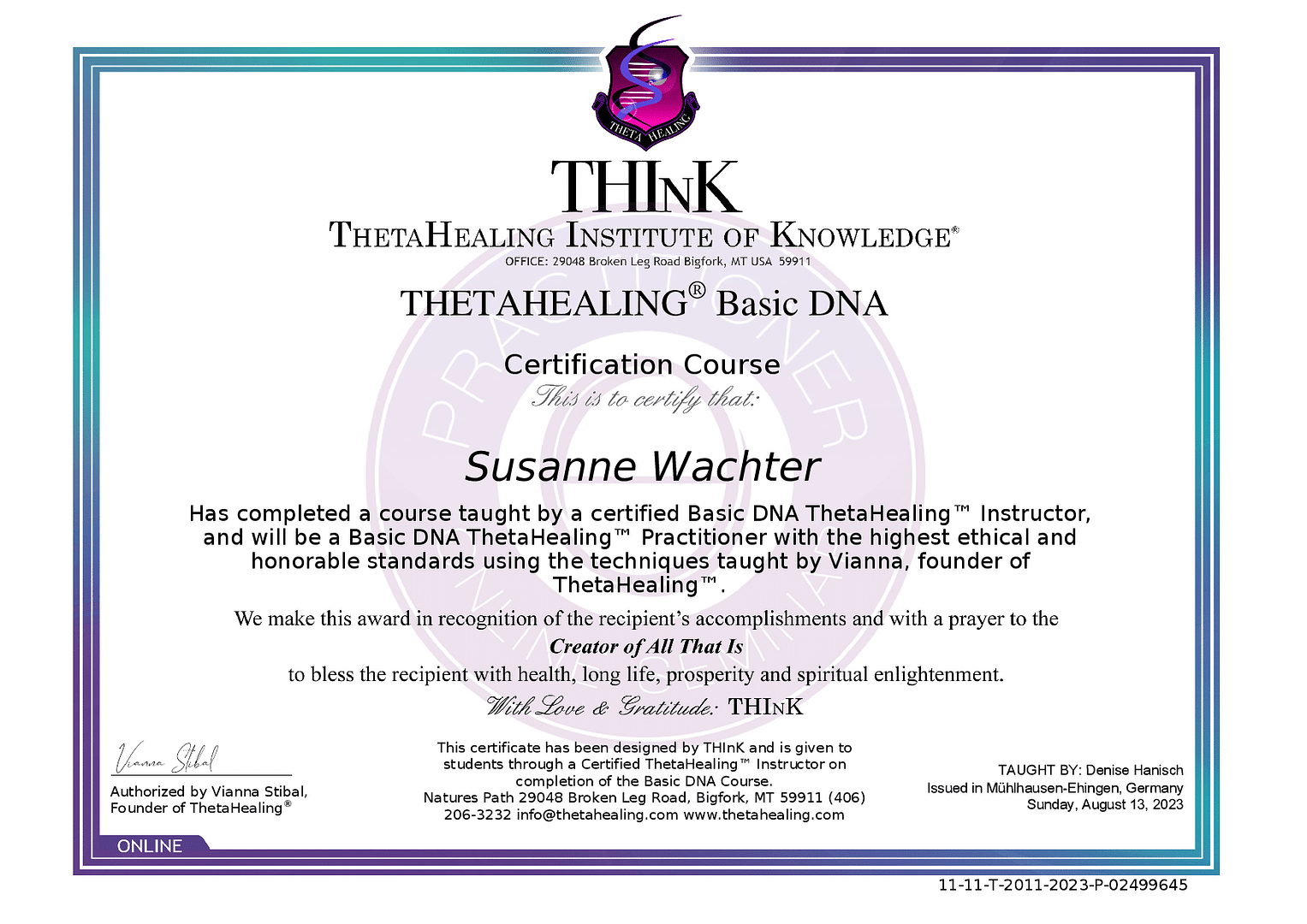 Zertifikat Theta Basis Seminar